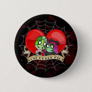 Liebe stirbt nie Knopf Button
