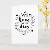 Liebe stirbt nie Sympathiekarte Karte (Gelbe Blume)