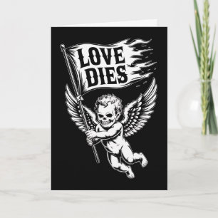 Liebe stirbt Zombie Cupid Anti Valentinstag Karte