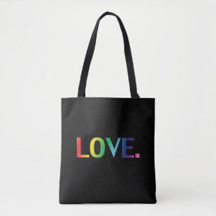 Liebe, Stolz lgbtq Gay que Regenbogen schwarz Tasche