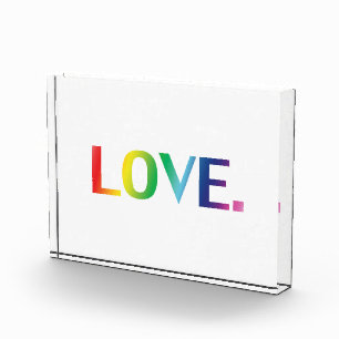 Liebe, Stolz lgbtq Gay quee Regenbogenfarben Fotoblock