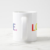 Liebe, Stolz lgbtq Gay quee Regenbogenfarben Jumbo-Tasse (Rückseite)