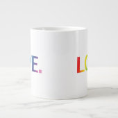 Liebe, Stolz lgbtq Gay quee Regenbogenfarben Jumbo-Tasse (Vorderseite)