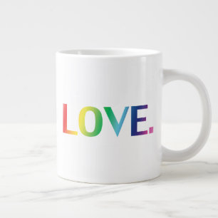 Liebe, Stolz lgbtq Gay quee Regenbogenfarben Jumbo-Tasse