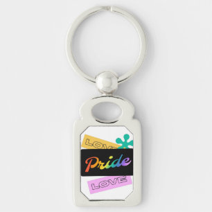 Liebe stolz Liebe. LGBT+Stolz. Rainbow Schlüsselan Schlüsselanhänger