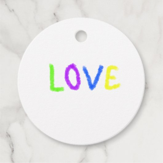 Liebe stolz Regenbogenfarbe LGBTQ Juni modern Geschenkanhänger (Vorderseite)