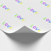 Liebe stolz Regenbogenfarbe LGBTQ Juni modern Geschenkpapier (Ecke)