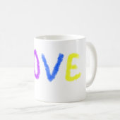 Liebe stolz Regenbogenfarbe LGBTQ Juni modern Kaffeetasse (VorderseiteRechts)