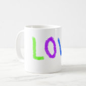 Liebe stolz Regenbogenfarbe LGBTQ Juni modern Kaffeetasse (Vorderseite Links)