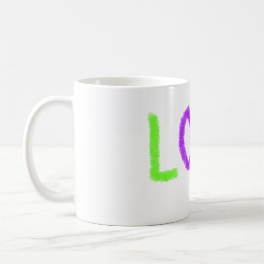 Liebe stolz Regenbogenfarbe LGBTQ Juni modern Kaffeetasse (Links)