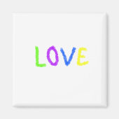 Liebe stolz Regenbogenfarbe LGBTQ Juni modern Magnet (Vorne)