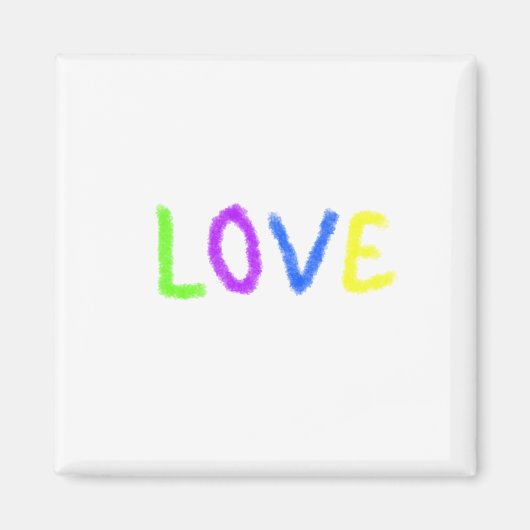 Liebe stolz Regenbogenfarbe LGBTQ Juni modern Magnet (Vorne)