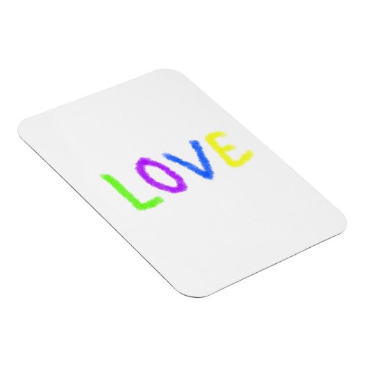 Liebe stolz Regenbogenfarbe LGBTQ Juni modern Magnet (Rechte Seite)