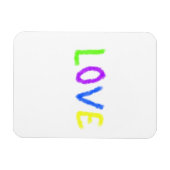 Liebe stolz Regenbogenfarbe LGBTQ Juni modern Magnet (Horizontal)