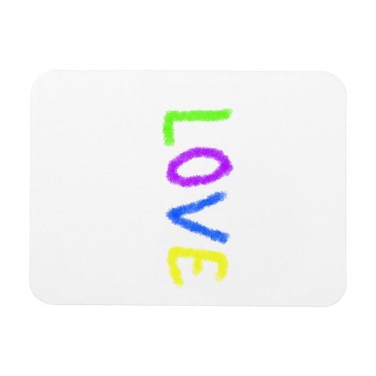 Liebe stolz Regenbogenfarbe LGBTQ Juni modern Magnet (Horizontal)
