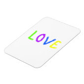 Liebe stolz Regenbogenfarbe LGBTQ Juni modern Magnet (Linke Seite)
