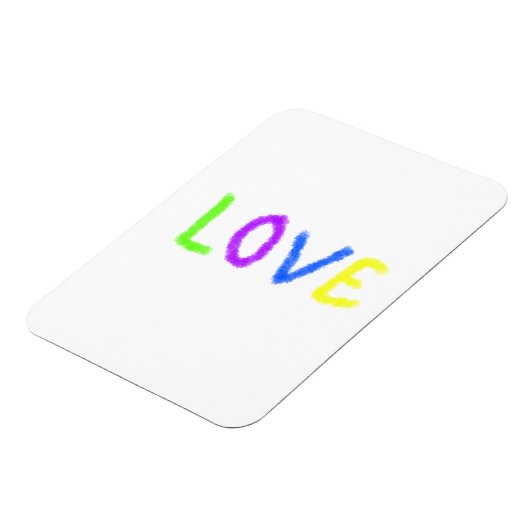 Liebe stolz Regenbogenfarbe LGBTQ Juni modern Magnet (Linke Seite)
