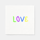Liebe stolz Regenbogenfarbe LGBTQ Juni modern Serviette (Vorderseite)
