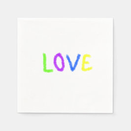 Liebe stolz Regenbogenfarbe LGBTQ Juni modern Serviette