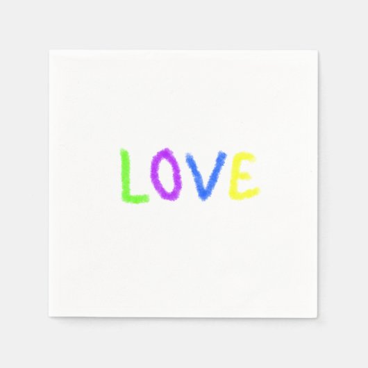 Liebe stolz Regenbogenfarbe LGBTQ Juni modern Serviette (Vorderseite)