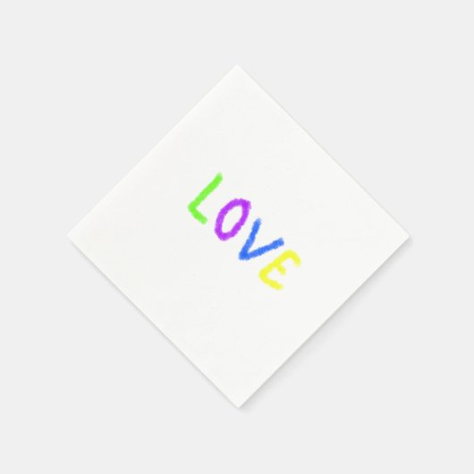 Liebe stolz Regenbogenfarbe LGBTQ Juni modern Serviette (Ecke)