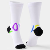 Liebe stolz Regenbogenfarbe LGBTQ Juni modern Socken (Gewinkelt)