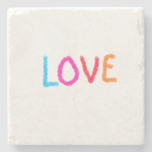 Liebe stolz Regenbogenfarbe LGBTQ Juni modern Steinuntersetzer