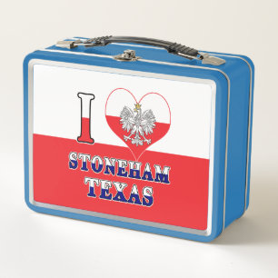 Liebe Stoneham Texas Metall Brotdose