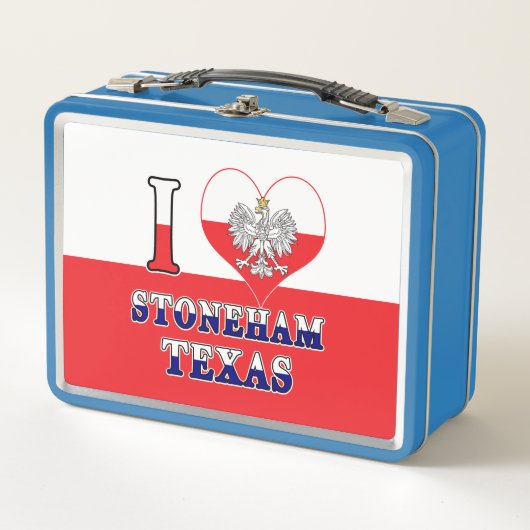 Liebe Stoneham Texas Metall Brotdose (Vorderseite)