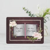 Liebe Story Book - Hochzeitwochenende Erneuerung Einladung (Stehend Vorderseite)