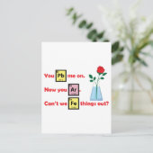 Liebe Story - Chemie Style Postkarte (Stehend Vorderseite)