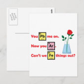 Liebe Story - Chemie Style Postkarte (Vorne/Hinten)