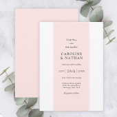 Liebe Story Elegantes Farbband in Rosa Einladung