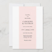 Liebe Story Elegantes Farbband in Rosa Einladung (Vorderseite)