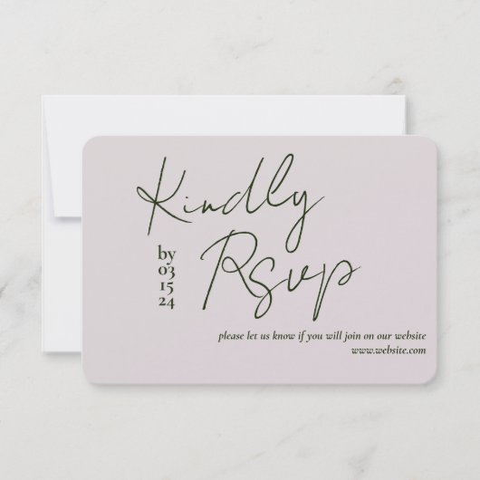 Liebe Story Hochzeit RSVP (Vorderseite)