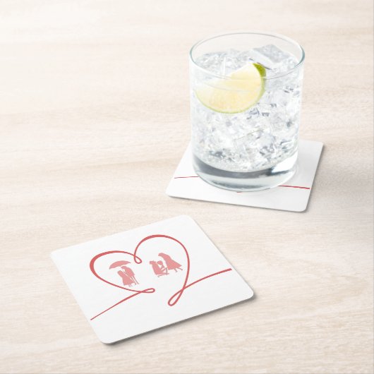 Liebe Story Paper Untersetzer (Vor Ort)