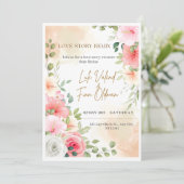 Liebe Story Remix Hochzeit Digital Einladung (Stehend Vorderseite)