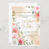 Liebe Story Remix Hochzeit Digital Einladung (Vorne/Hinten)