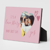 Liebe Story Say Yes Pink Vorschlag Herz Foto Fotoplatte (Seite)