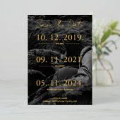 Liebe Story Timeline Foto Save the Date Folieneinladung (Stehend vorne)