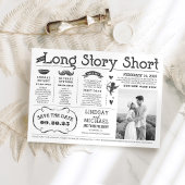 Liebe Story Timeline Fun Save the Date Foto Einladung