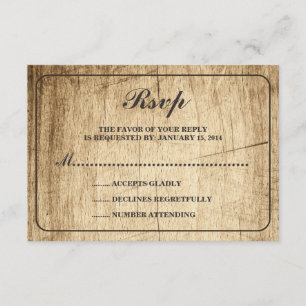 Liebe Story Typografy UAWG aus Vintagem Stallhol RSVP Karte