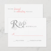 Liebe Story Wedding Antwort Postkarte (Vorne/Hinten)