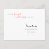 Liebe Story Wedding Antwort Postkarte (Rückseite)
