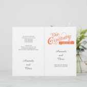 Liebe Story Wedding Program Flyer (Stehend Vorderseite)