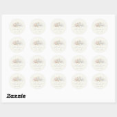 Liebe & Strand Hochzeit Danke Runder Aufkleber (Blatt)