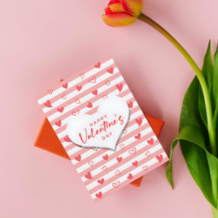 Liebe Streifen Rosa Niedlicher Valentinstag Feiertagskarte