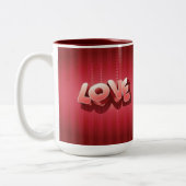 Liebe-Streifen Zweifarbige Tasse (Links)
