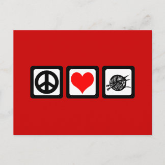 Liebe Strick Postkarte