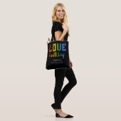 Liebe Stricken Farbige Hübsche Strickzirkel Tasche (Am Model)
